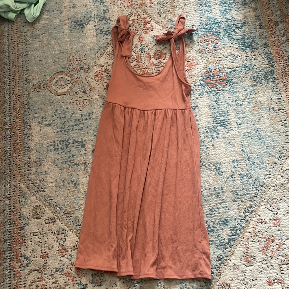 Blush dress.